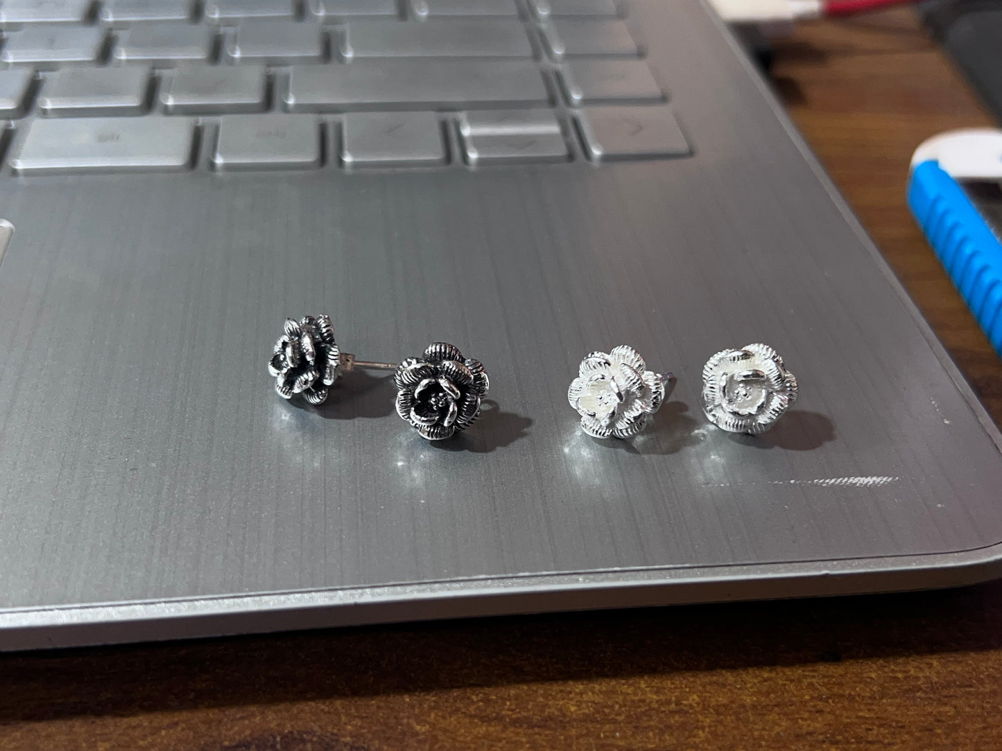 Sterling Silver Flower Studs